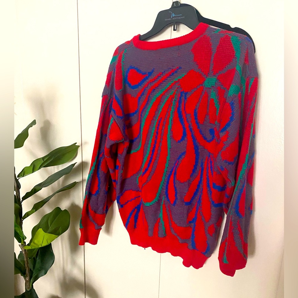 Vintage Rainbow Ridge Psychedelic Sweater Size Large